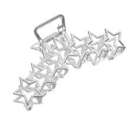 VILLCASE Pinza Cabello de Metal Diseño de Figura Grande en Color Plata, Sujeción Segura y Material Resistente Adecuado para Peinados en Mujeres en Diversas Ocasiones
