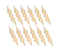 VILLCASE Pinzas Cabello de Metal con Base Redonda Biselada, 20 Unidades, Bandejas Vacías para Cabujones de 12 Mm, Accesorios DIY para Manualidades y Confección de Horquillas