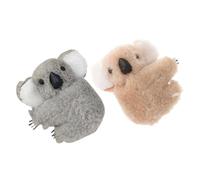 VILLCASE Pinzas Cabello de Mujer Diseño de Koala Pinzas Pequeñas de Mandíbula para Cabello Fino Set de 2 Unidades Colores Caqui y Gris Accesorio Adecuado para Uso Diario y Ocasiones