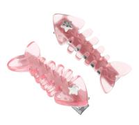 VILLCASE Pinzas Cabello Diseño de Espina de Pescado 2 Unidades Accesorio Creativo para Niñas en Color Rosa Sujetador Resistente para Todo Tipo de Cabello y Uso Diario