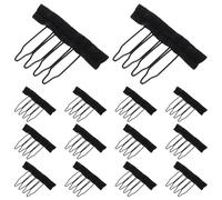VILLCASE Pinzas para Pelucas con Tela y Metal, Peines de 4 Dientes para Gorra de Peluca, Accesorios Versátiles para Diversas Ocasiones y Tipos de Cabello