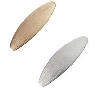 VILLCASE Pinzas Pelo Resorte 2 Piezas, Diseño Ovalado Largo, Colores Dorado y Plateado, Accesorio Sencillo para Mujer y Niña, Portapelo Creativo Antideslizante, Uso Diario y Peluquería