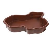 VILLCASE Piscina de Plástico para Reptiles Grande 12.2X9.4 Pulgadas Cuenco para Baño y Alimentación de Tortugas Accesorio para Hábitat