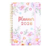 VILLCASE Planificador Semanal en Espiral A5 2026 Cuaderno Organizador de Agenda Diaria 128 Páginas Papel Grueso para Reuniones Trabajo Estudio Planificación Personal