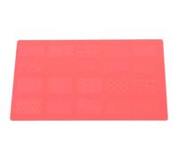 VILLCASE Plantilla para Decoración de Uñas de Silicona Roja Patrones en Reutilizable para Manicura DIY en Mujeres