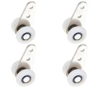 VILLCASE Poleas de Nylon para Cortinas Ruedas Silenciosas y Cojinetes de Bolas 4 Unidades para Puertas Correderas de Armarios y Cortinas de Baño Accesorios para Colgar