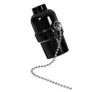 VILLCASE Portalámparas con Cadena de Tracción, Lámpara de Cadena de Tracción Abs Negro, Casquillo E27, Tornillo M10, Diámetro 37mm, para Uso Residencial y Comercial