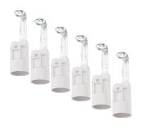 VILLCASE Portalámparas E14 Soporte de 75 Mm de Altura, Kit de 6 Unidades de Casquillos de Luz Neutra para Lámparas de Cristal, Accesorio para Reparación y Montaje en Iluminación Doméstica