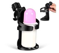 VILLCASE Portavasos para Silla de Ruedas y Andador, Compatible Cochecitos y Bicicletas, Estante Desmontable para Botellas y Tazas, Accesorio Práctico para Movilidad y Exterior, Color Negro