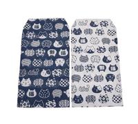 VILLCASE Protector de Libros Reutilizable y Lavable de Tela Diseño Japonés Tradicional, Funda para Libros y Cuadernos Adecuado para Estudiar y Viajar, Pack de 2 Unidades