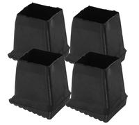 VILLCASE Protectores Antideslizantes de Silicona para Proteger Suelos y Alfombras 4 Piezas Negras, Diseño Plegable Alta Resistencia al Deslizamiento para Pies de Escalera