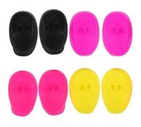 VILLCASE Protectores de Oídos de Silicona 4 Pares Impermeables y Resistentes al Calor para Peluquería para Uso en Salones y Teñido de Cabello