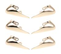 VILLCASE Protectores de Puntera Metálicos Dorados para Tacones Altos 6 Piezas, Cubiertas Resistentes para Punta de Zapato, Accesorios para Reparación y Protección en Calzado Femenino