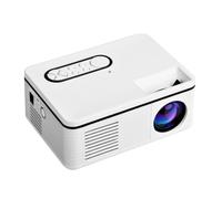 VILLCASE Proyector Mini Portátil LED para Cine Casa y Exteriores Reproductor de Compatible con Cargador Móvil y USB Sonido para y Camping