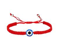VILLCASE Pulsera Ajustable Tejida a Mano Dije de Ojo Turco Azul Doble Cuerda Roja Amuleto de Protección Mal de Ojo Obsequio para Mujer