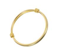 VILLCASE Pulsera de Cobre Dorada Ajustable Push-pull para Niña Brazalete Abierto Elegante Uso Diario y Ocasiones Obsequios Tamaño Pequeño