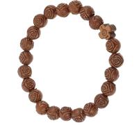 VILLCASE Pulsera de Cuentas de Madera Café Cruz Religiosa para Hombre y Mujer, Accesorio Católico Artesanal, Joyería Espiritual, Diseño Versátil para Uso Diario y Oraciones