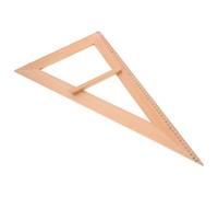 VILLCASE Regla de Medición de Madera Dura Triangular 1 Pieza Herramienta Didáctica para Maestros Material Escolar para Enseñanza Geométrica y Dibujo en Pizarras Educativas