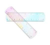 VILLCASE Regla Flexible Diseño Resistente y Fácil de Doblar de 15cm de PVC 2 Piezas para Dibujo y Oficina Adecuado para Estudiantes y Uso Escolar