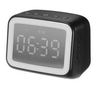 VILLCASE Reloj Altavoz Inalámbrico Digital Compacto Pantalla Espejo Negro