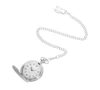 VILLCASE Reloj de Bolsillo Vintage para Hombre con Cadena de Aleación, Diseño Clásico Grabado, Movimiento Mecánico Preciso y Tapa Abatible para Ocasiones Formales y Casuales