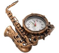 VILLCASE Reloj Despertador Vintage de Escritorio Diseño de Saxofón, Plástico Resistente, Decoración Moderna para Estudiantes Hogar o Escritorio