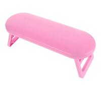 VILLCASE Reposabrazos para Manicura Plegable y Portátil Cojín Ergonómico para Mano Color Rosa Soporte Estable y Compacto para Mesa de Manicura Adecuado para Salón y Uso Profesional