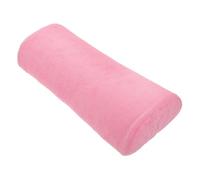 VILLCASE Reposamanos para Uñas Diseño Ergonómico y Cojín Semicircular de Tela Rosa para Soporte Óptimo en Tratamientos y Procedimientos de Manicura