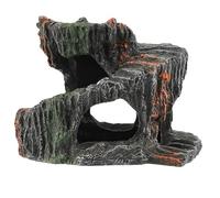 VILLCASE Resina, Plataforma de Reptiles para Tortugas Cueva Adorno | 1 Pieza, Paisaje para Terrario y Pecera, Subida Fácil para Pequeñas Tortugas y Reptiles, Look Natural