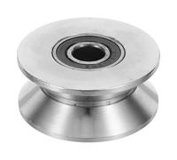 VILLCASE Rodillo Guía para Puerta Corrediza de Granero Polea Metálica Rodamiento de Acero Inoxidable 304 V Tipo 68X15X28 MM Rueda Ranurada para Riel Uso Interior y Exterior Alta