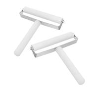 VILLCASE Rodillo Prensado para Pantalla Móvil 2 Piezas (7 Cm y 10 Cm) de Silicona de Color Claro, Aplicador de Cinta y Herramienta de Alisado para Sellar Bordes, Acabado sin