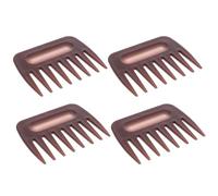 VILLCASE Set de 4 Peines de Plástico Dientes Anchos para Hombre Peine Texturizador Multiusos para Peinar y Desenredar Herramienta Ligera y Portátil para Barberos y Peluqueros