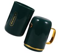 VILLCASE Set de Vaso para Cepillo de Dientes Baño de Oro, Estuche Portátil de PP Resistente para Viaje de Negocios o Turismo, Evita la Deformación del Cepillo