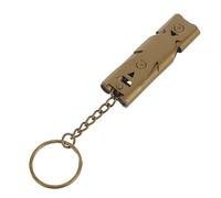 VILLCASE Silbato de Socorro de Acero de Inoxidable Supervivencia de Emergencia Señales Dorado, Ligero Portátil para Senderismo y Entrenamiento de Perros