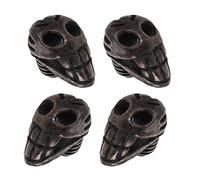 VILLCASE Silenciadores para Tijeras de Peluquería Forma de Calavera 4 Unidades Metálicas Resistentes Accesorios Profesionales para Barbería y Estilistas Reducción de Ruido para Corte