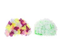 VILLCASE Sombreros y Gorras para Mujer Diseño de Flor Tridimensional, Gorro Piscina de Nylon Que Protege el Cabello del Cloro para Fiesta Verano Playa