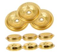 VILLCASE Soporte Mechas Flotantes Metálico 4 Cm 12 Unidades Disco Portamecha Resistente para Lámparas de Aceite Uso Budismo y Decoración Hogar Accesorios Velas Aceite