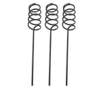 VILLCASE Soporte para Cañas de Pescar en Espiral de Metal Negro, 3 Piezas Ángulos Ajustables y Resistente Exposición Prolongada al Agua Salada para Pesca en Mar y Playa
