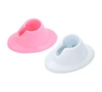 VILLCASE Soporte para Esmalte de Uñas de Silicona 4 Piezas Blanco y Rosa, Estante Antiderrames para Gel y Laca, Organizador Portátil para Manicura en Hogar y Salón
