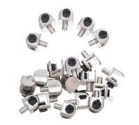 VILLCASE Soporte para Estantes de Vidrio de Aleación de Zinc Negro, Clip Fijo para Paneles de Vidrio de 4-8 Mm, Paquete de 20 Piezas para Clips de Baño y Ducha