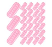 VILLCASE Soporte para Extensiones de Pestañas 100 Piezas Bandejas Plásticas Forma de Flor Ideales para Técnicas de Aplicación y Uso Profesional