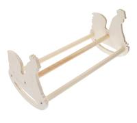 VILLCASE Soporte para Percha de Pollo de Plástico Beige Forma de Gallina, Accesorio para Gallineros Que Promueve Diversión y Juego para Pollitos
