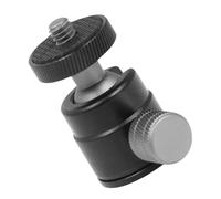 VILLCASE Soporte para Trípode de Cámara Cabezal Esférico Mini de Aleación de Aluminio, Adaptador de Montaje Rosca 1/4, Rotación 360° para Proyector y Fotografía Portátil