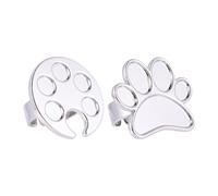 VILLCASE Tabla de Mezcla de Colores para Manicura 2 Piezas Plato Expositor Plateado para Uñas Paleta Creativa para Decoración y Exhibición de Uñas Herramienta Portátil para Uso Salón y