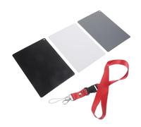VILLCASE Tarjeta de Balance de Color y Exposición Tarjeta de Fotografía Profesional Negro Blanco Correa para Cuello para DSLR y Verificación de Blanco