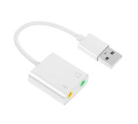 VILLCASE Tarjeta De Sonido Externa para Adaptador USB De Audio Estéreo Convertidor De Sonido para Pc Computadora Conector De Auriculares y Micrófono para Escuchar Música