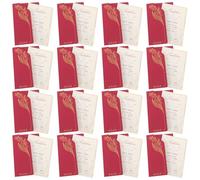 VILLCASE Tarjetas de Invitación de Boda Chinas Burdeos 20 Piezas con Sobres Diseño Tradicional de Estampado Dorado para Banquetes Compromisos y Fiestas Formales