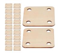 VILLCASE Tarjetas de Madera para Tejer 36 Piezas, 4 Agujeros, 4.95x4.95 Cm, Grosor 2 Mm, Herramientas de Telar Manual para Manualidades, Decoración y Tejido Artesanal