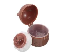 VILLCASE Tarro de Borlas para Polvos Sueltos Borla de Algodón y Diseño Elegante, Contenedor Portátil para Rutina de Belleza en Casa y Uso Versátil