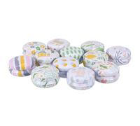 VILLCASE Tarros Redondos de Lata para Hacer Velas Artesanales, 12 Piezas, 1.57 Pulgadas, Aptos para Manualidades y Almacenamiento Seguro de Suministros